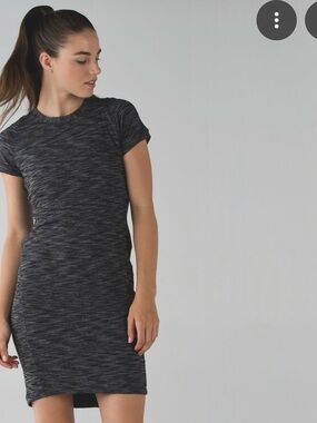 lululemon athletica Heathered Black Short Sleeve Dress (bundle & save)